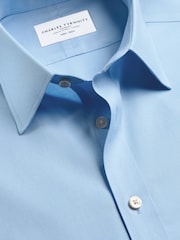 Charles Tyrwhitt Blue Non-iron Twill Point Collar Classic Fit Shirt - Image 10 of 11