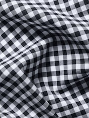 Charles Tyrwhitt Blue Gingham Button-Down Stretch Washed Poplin Slim Fit Shirt - Image 7 of 7