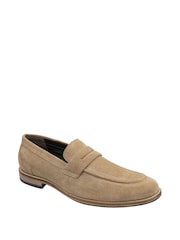 Frank Wright Natural Suede Slip On Loafers - Image 1 of 4