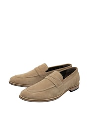 Frank Wright Natural Suede Slip On Loafers - Image 2 of 4