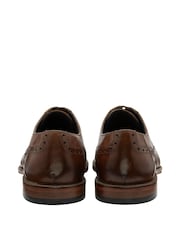 Frank Wright Brown Leather Lace Up Brogues - Image 3 of 4