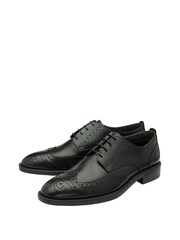 Frank Wright Black Leather Lace-Up Mens Brogues - Image 2 of 4