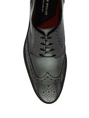 Frank Wright Black Leather Lace-Up Mens Brogues - Image 4 of 4