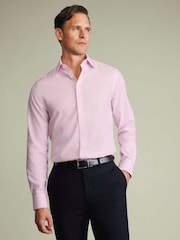 وردي - قميص تويل مقاوم للتجعد بتلبيس كلاسيكي من Charles Tyrwhitt - صورة 1 من 7