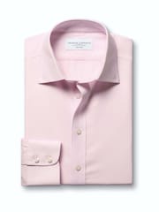 وردي - قميص تويل مقاوم للتجعد بتلبيس كلاسيكي من Charles Tyrwhitt - صورة 5 من 7