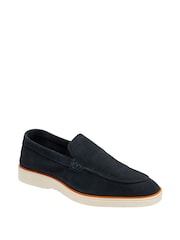 Frank Wright Blue Suede Slip On Loafers - Image 1 of 4