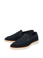 Frank Wright Blue Suede Slip On Loafers - Image 2 of 4
