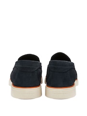 Frank Wright Blue Suede Slip On Loafers - Image 3 of 4