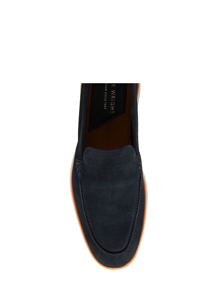 Frank Wright Blue Suede Slip On Loafers - Image 4 of 4