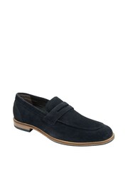 Frank Wright Blue Suede Slip On Loafers - Image 1 of 1