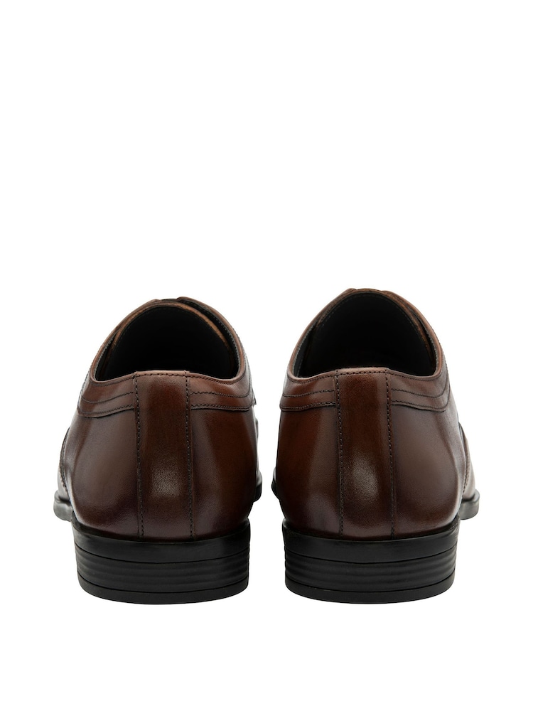 Frank Wright Brown Lace Up Derby Shoes - Image 3 of 4