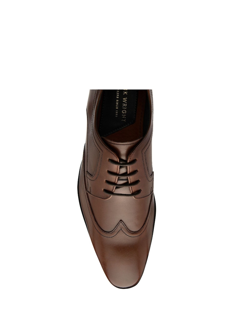 Frank Wright Brown Lace Up Derby Shoes - Image 4 of 4
