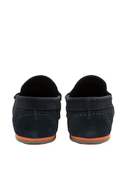 Frank Wright Blue Orange Suede Slip On Loafers - Image 3 of 4