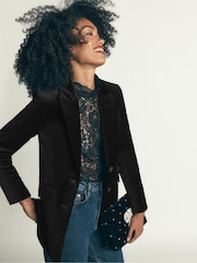 Boden Black Stamford Velvet Blazer - Image 1 of 6