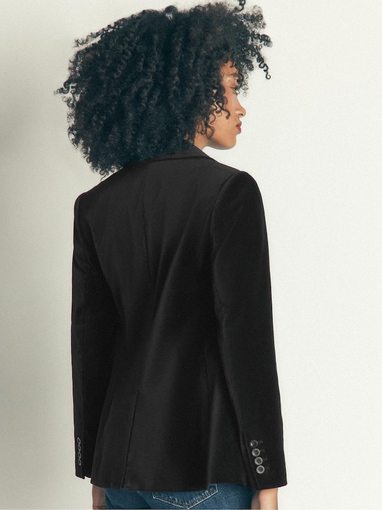 Boden Black Stamford Velvet Blazer - Image 2 of 6 Boden Black Stamford Velvet Blazer - Image 2 of 6