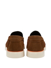 Frank Wright Brown Suede Slip On Loafers - Image 3 of 4
