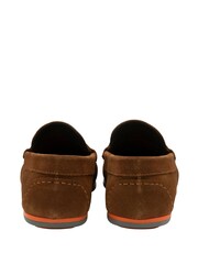 Frank Wright Brown Suede Slip On Loafers - Image 3 of 4