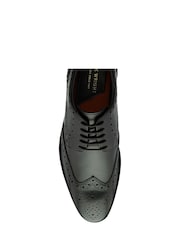 Frank Wright Black Leather Lace Up Brogues - Image 4 of 4