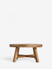 Natural Carved Mango Wood Coffee Table - Image 4 of 8