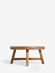 Natural Carved Mango Wood Coffee Table - Image 5 of 8