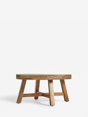 Natural Carved Mango Wood Coffee Table - Image 6 of 8