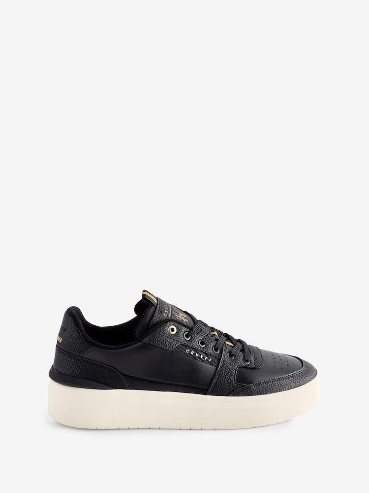 Cruyff Black Endorsed Tennis Trainers - Image 1 of 5
