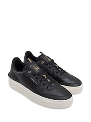 Cruyff Black Endorsed Tennis Trainers - Image 4 of 5