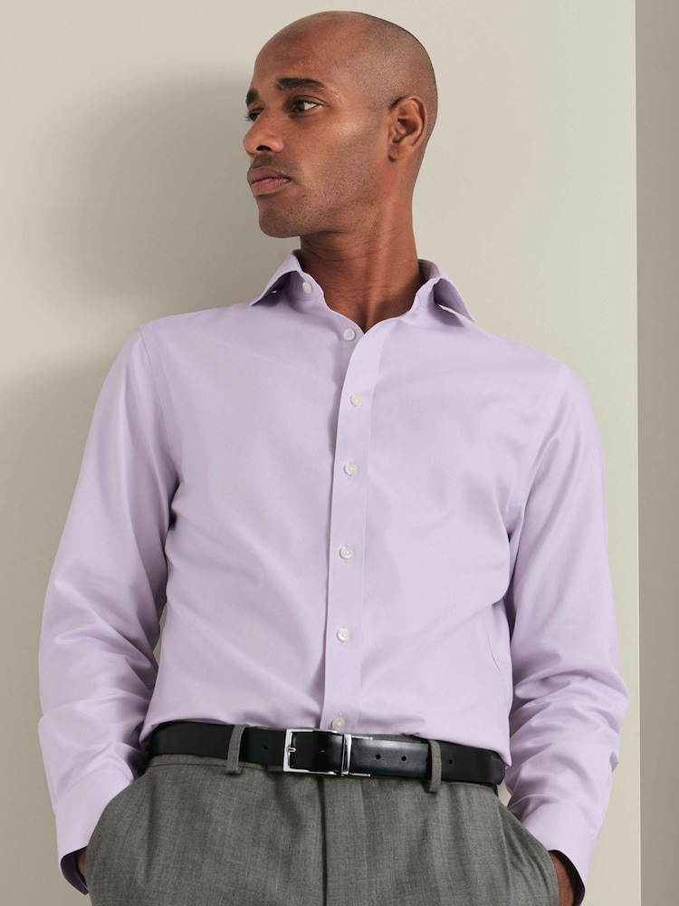 Violets - Charles Tyrwhitt negludināms tvīla izgriezuma klasiska piegriezuma krekls - Attēls 1 no 7