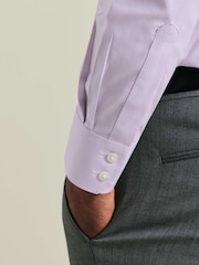 Violets - Charles Tyrwhitt negludināms tvīla izgriezuma klasiska piegriezuma krekls - Attēls 4 no 7