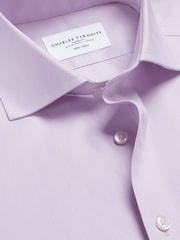 Violets - Charles Tyrwhitt negludināms tvīla izgriezuma klasiska piegriezuma krekls - Attēls 6 no 7