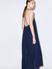 Mango Blue Midi Dress - Image 2 of 7