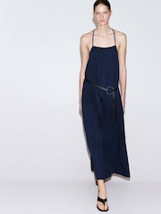 Mango Blue Midi Dress - Image 3 of 7
