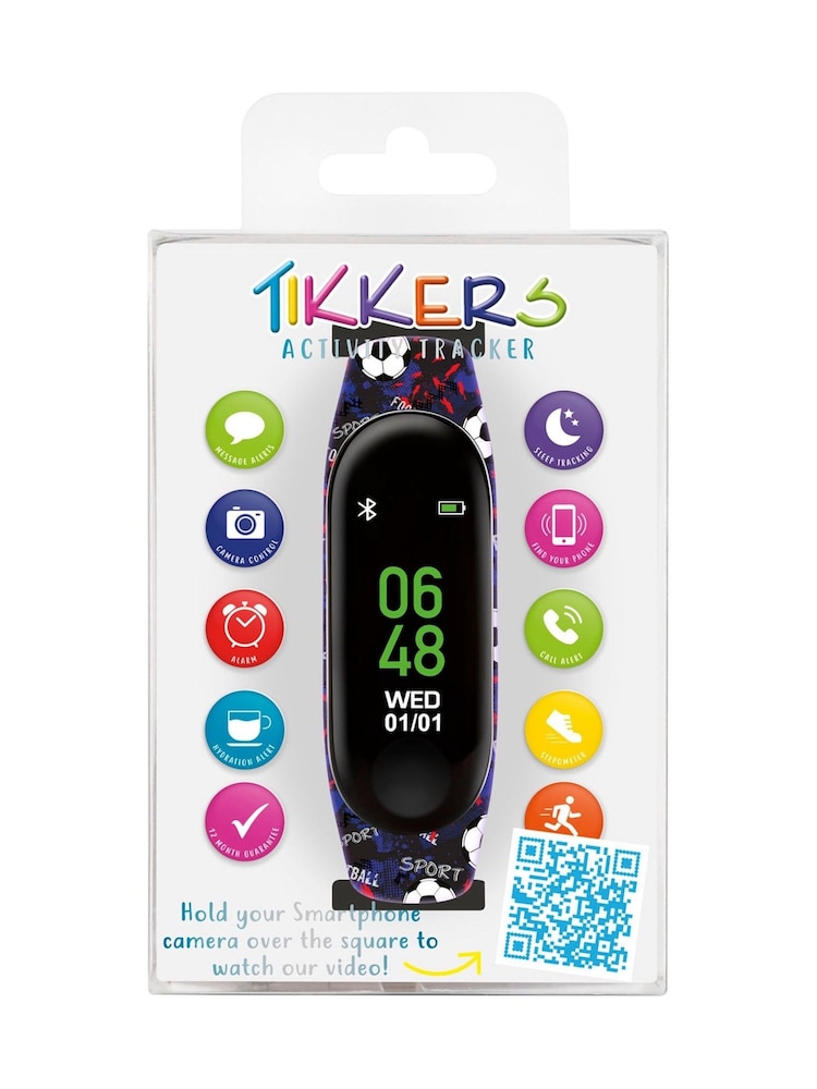 Peers Hardy Tikkers Series 1 Printed Football Silicone Strap Black Smart Watch - Image 6 of 6