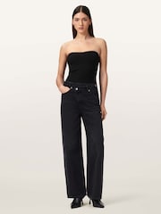 AllSaints Black Cruz Bandeau Top - Image 3 of 10
