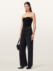 AllSaints Black Cruz Bandeau Top - Image 6 of 10