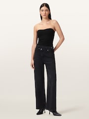 AllSaints Black Cruz Bandeau Top - Image 8 of 10