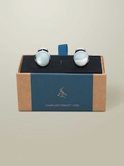 Charles Tyrwhitt Light Blue Mother of Pearl Cufflinks - Image 2 of 2