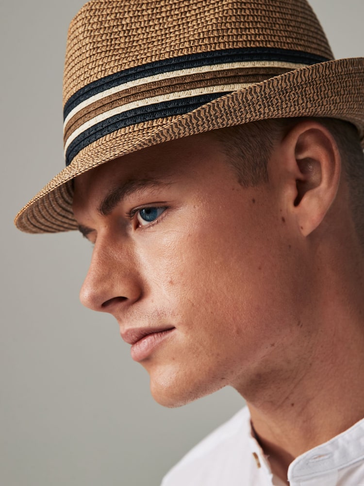 Stripe Band Trilby Hat - Image 2 of 4