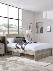Grey Oak Effect Bronx Wooden Bed Frame - Image 1 of 6
