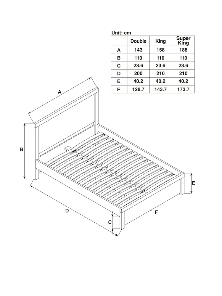 Grey Oak Effect Bronx Wooden Bed Frame - Image 6 of 6 Grey Oak Effect Bronx Wooden Bed Frame - Image 6 of 6