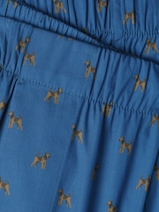Charles Tyrwhitt Cobalt Blue Dog Print Woven Boxers - Image 2 of 2