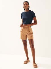 Navy Blue The Everyday Crew Neck Cotton Rich Short Sleeve T-Shirt - Image 2 of 10
