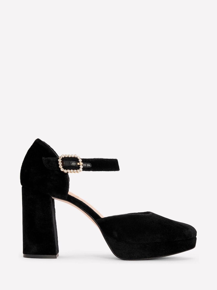 أسود - Boden Jewelled Buckle Platform Heels - Image 2 of 5