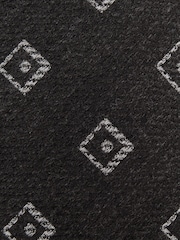 Reiss Charcoal Grey Fazio Wool-Silk Diamond-Medallion Unlined Tie - Image 5 of 5