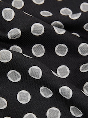Reiss Black Quadro Silk Geometric Medallion-Print Pocket Square - Image 3 of 4