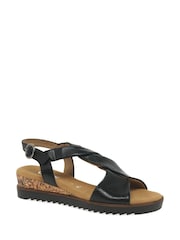 Gabor Wide Fit Tan Rich Leather Sandals - Image 3 of 5