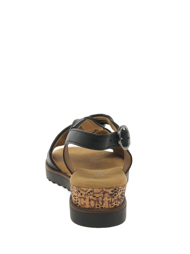 Gabor Wide Fit Tan Rich Leather Sandals - Image 5 of 5