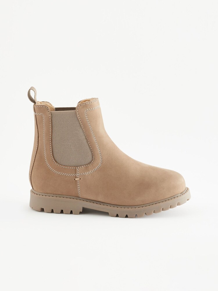 Stone Natural Wide Fit (G) Thinsulate™ Warm Lined Leather Chelsea Boots - Image 2 of 6 Stone Natural Wide Fit (G) Thinsulate™ Warm Lined Leather Chelsea Boots - Image 2 of 6