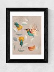 East End Prints Black Hummingbird Print by Dieter Braun - Image 1 of 2
