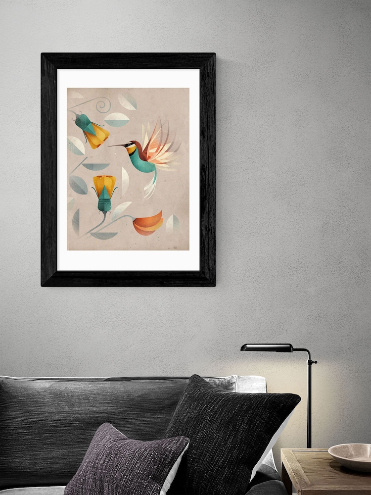 East End Prints Black Hummingbird Print by Dieter Braun - Image 2 of 2